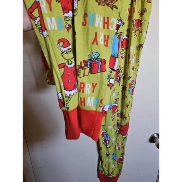 Dr. Seuss The Grinch Womens Plus 2X Soft Christmas 2 Piece Pajama Set Green Red - Picture 8 of 10